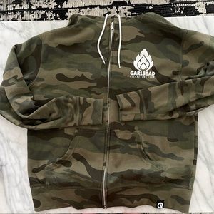 Quickflip camo hoodie. Carlsbad Kickboxing Club
